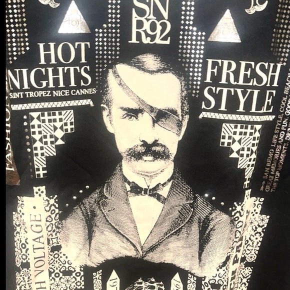 Zara Vintage Men’s San Remo Private Black Graphic T-Shirt NWOT - Picture 3 of 10